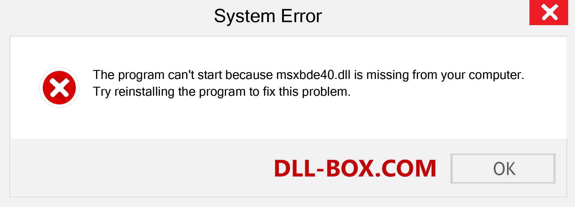  msxbde40.dll file is missing?. Download for Windows 7, 8, 10 - Fix  msxbde40 dll Missing Error on Windows, photos, images