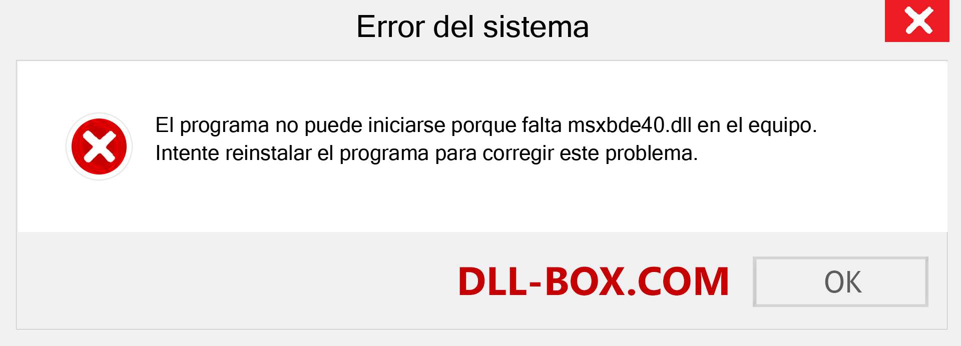 ¿Falta el archivo msxbde40.dll ?. Descargar para Windows 7, 8, 10 - Corregir msxbde40 dll Missing Error en Windows, fotos, imágenes