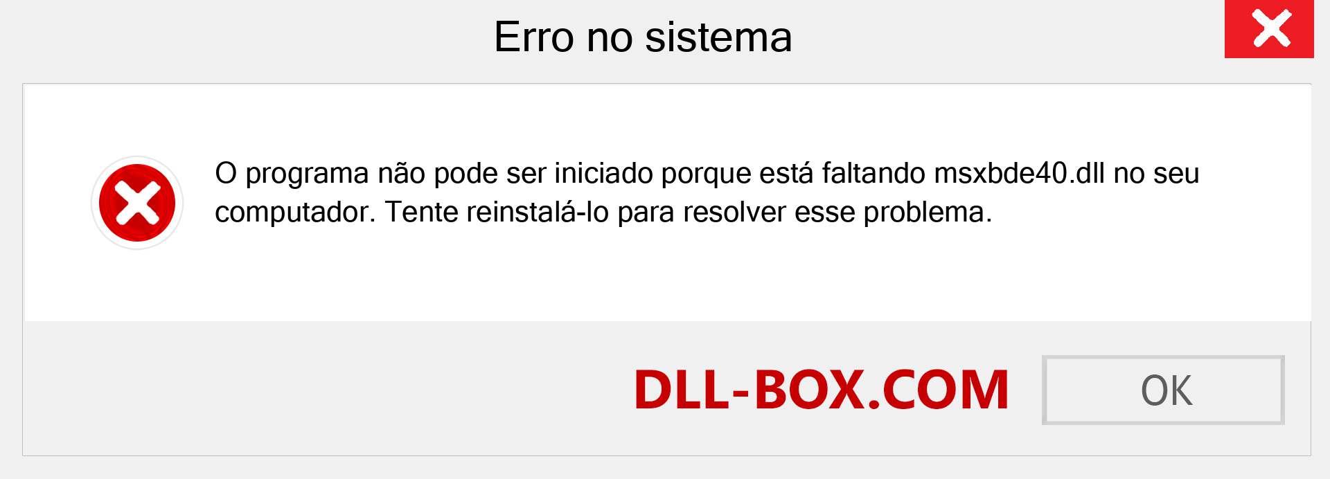 Arquivo msxbde40.dll ausente ?. Download para Windows 7, 8, 10 - Correção de erro ausente msxbde40 dll no Windows, fotos, imagens